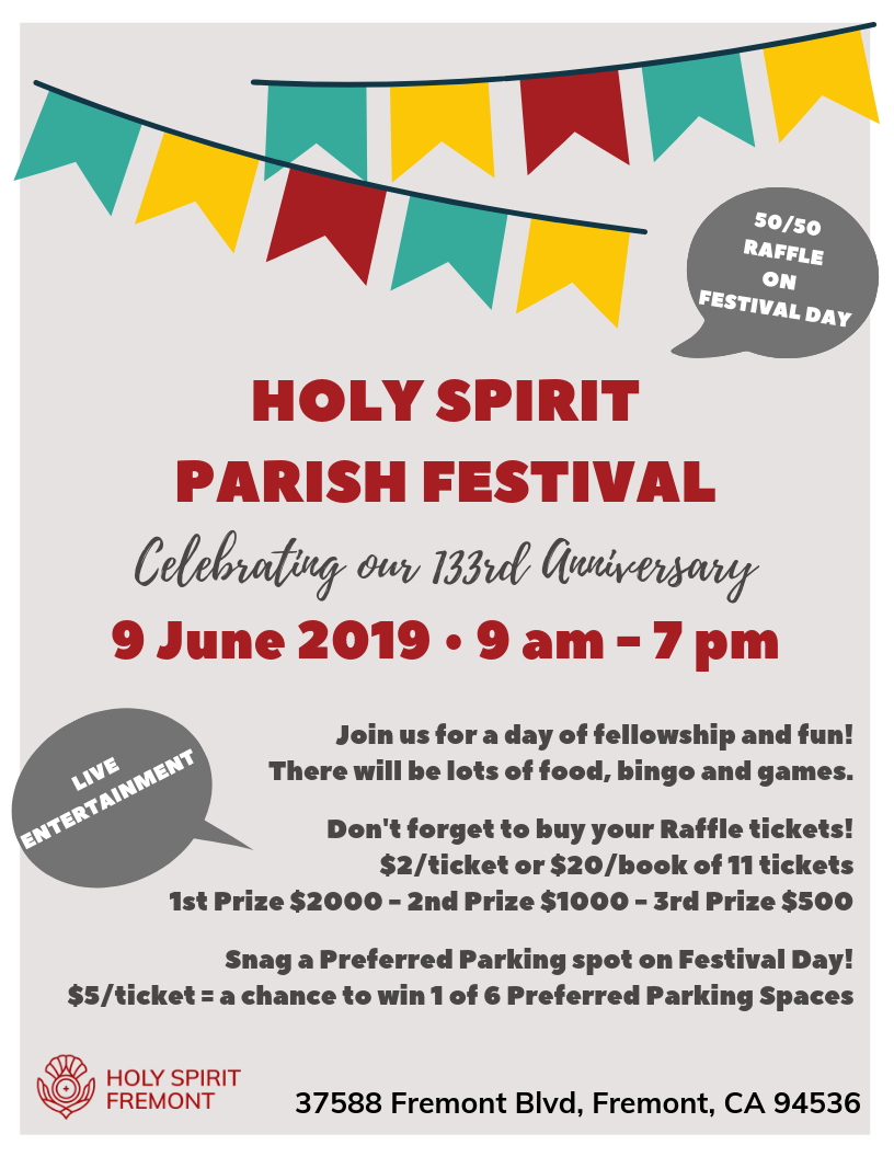 Parish Festival Flyer (2) Holy Spirit Fremont