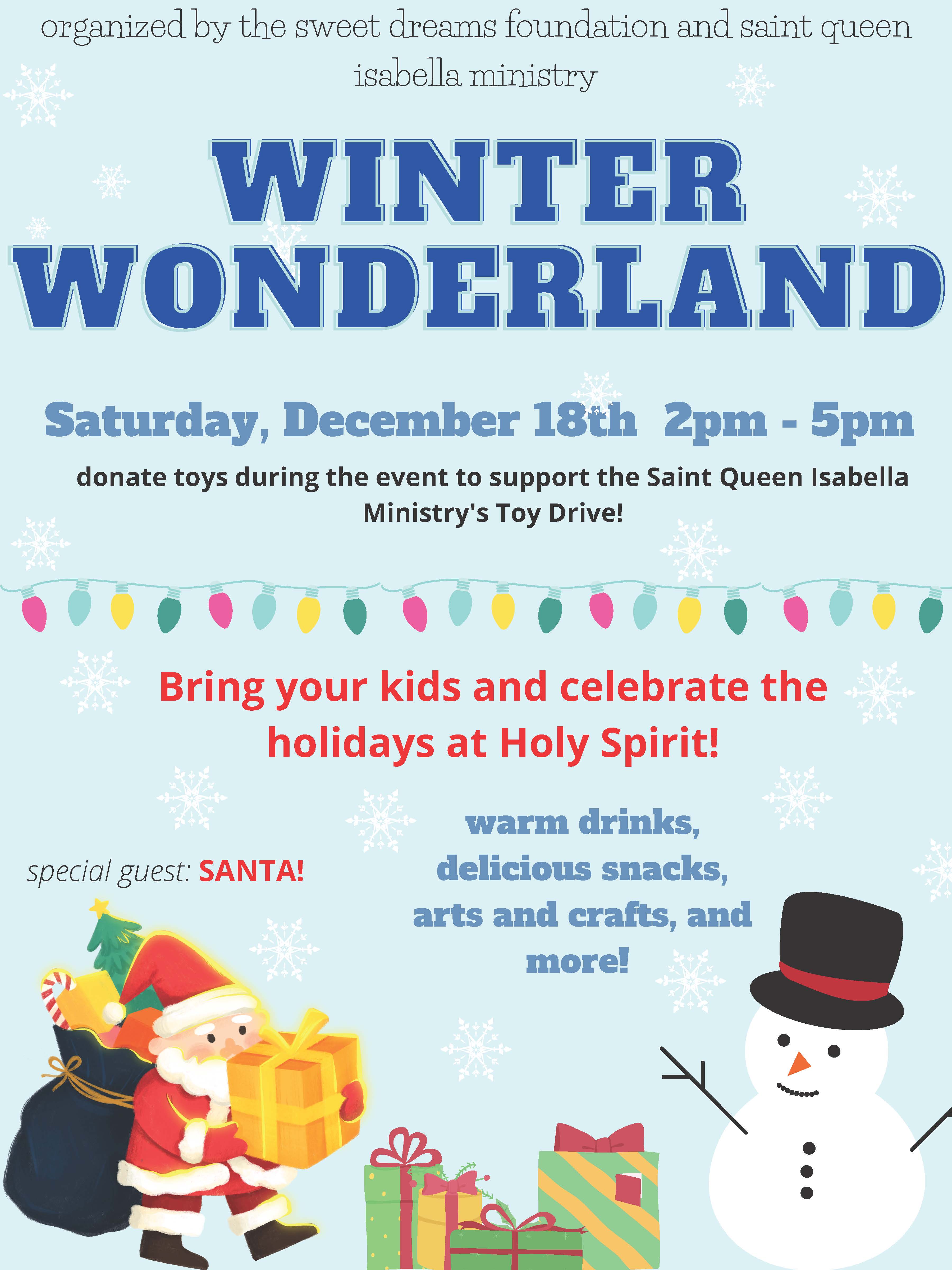 Winter Wonderland Poster – Holy Spirit Fremont